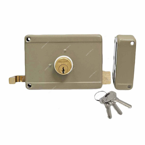 Dorfit Rim Lock, DT6301, Iron, 60MM Backset Size, Painted Steel