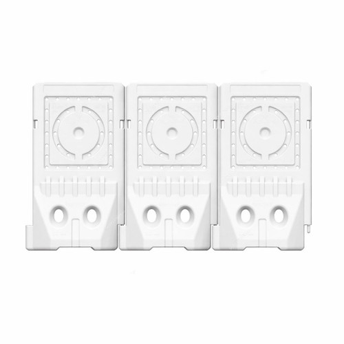 Road Safety Barrier, Polyethylene, 200CM Height x 50CM Width x 120CM Length, White