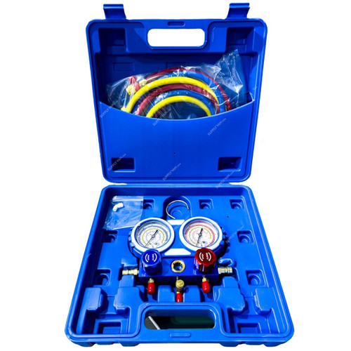 Briton 3-Way AC Manifold Gauge Set, Brass