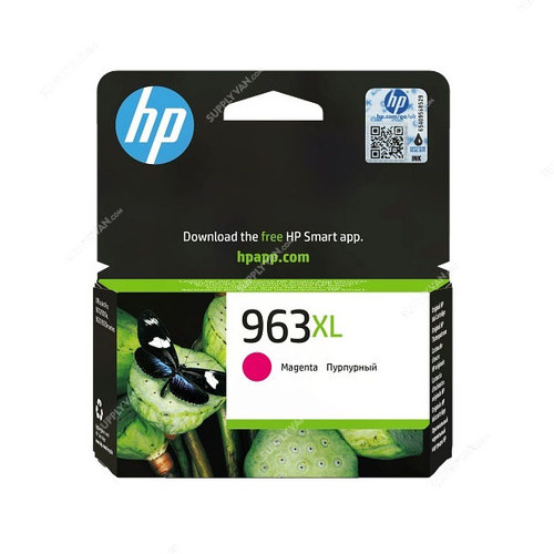 HP High Yield Original Ink Cartridge, 3JA28AE, 963XL, Magenta