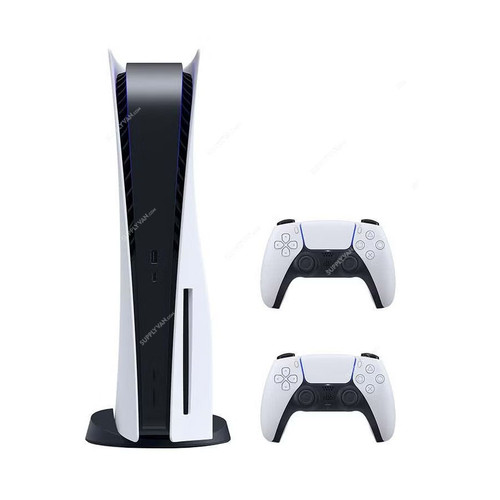 Sony PlayStation 5 Console Disc Version With Extra DualSense Wireless Controller, 825GB SSD, White/Black