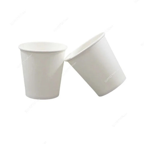 Khaleej Pack Paper Cup, KP-CUP-519-065-24, 6.5 Oz, White, 1000 Pcs/Pack