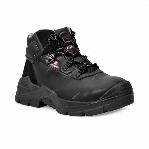 Zecchin Steel Toe Safety Ankle Boots, HIKE, Microfiber/Polyurethane, Class S3, Size42, Black