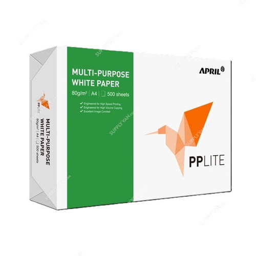 PP Lite Multi-Purpose Copy Paper, A3, 80 GSM, 297MM Width x 420MM Length, 500 Sheets, White, 5 Ream/Box