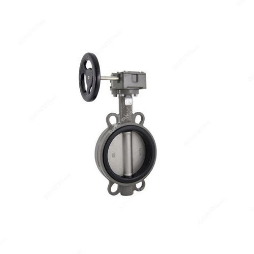 Kistenmacher Lever Wafer Type Butterfly Valve, EGK-BV-DN80-WCB-ML, 3 Inch, CS, 16bar