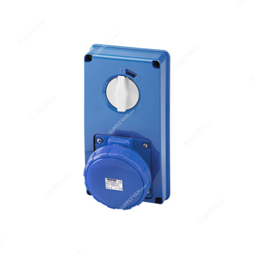 Gewiss Vertical Socket Outlet, GW67259N, IP67, 63A, 2P+E, Blue