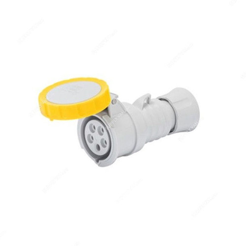 Gewiss Straight Connector, GW62023H, IP66, 16A, 2P+E, White-Yellow