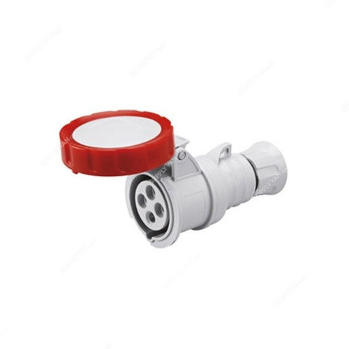 Gewiss Straight Connector, GW62030H, IP66, 16A, 3P+E, White-Red