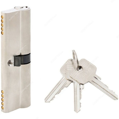 Dorfit Cylindrical Lock With 3 Key, 45MM, Satin Nickel