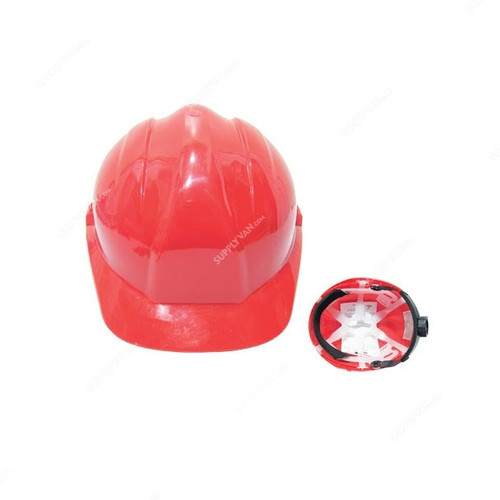 Vaultex Safety Helmet With Pinlock Textile Suspension, VHT, Red