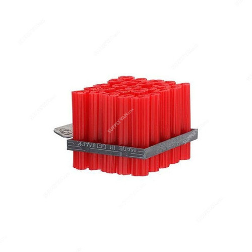 Expandet Tubular Plastic Anchor, 6MMx1 Inch, Red, PK500