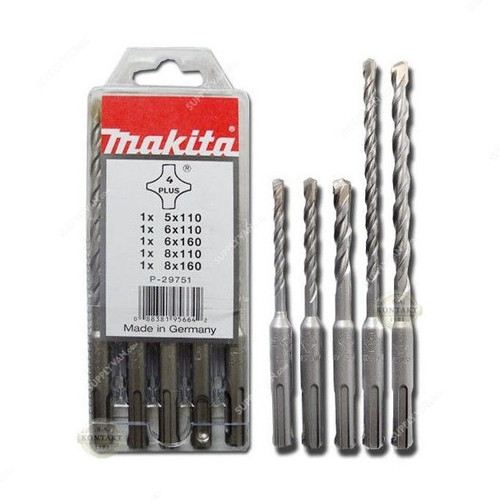 Makita SDS-Plus Hammer Drill Bit Set, P-29751, 5PCS