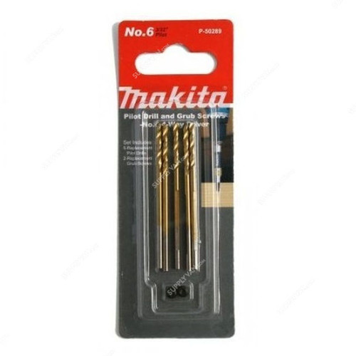 Makita Pilot Drill and Grub Screw, P-50289, 7PCS