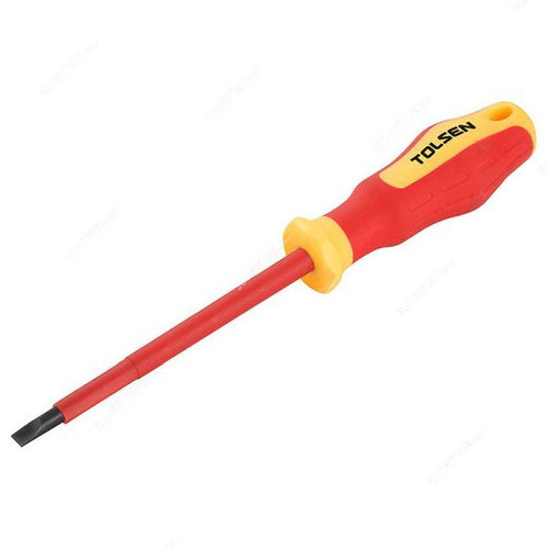 Tolsen VDE Screwdriver, 38002, 1000V, 5.5MM Tip Size x 125MM Blade Length