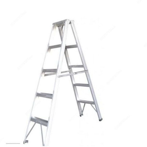 Emc Double Sided Ladder, EDSL-04, Aluminum, 2 Sides, 4 Steps, 1.05 Mtrs, 90.71 Kgs