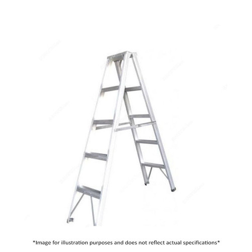 Emc Double Sided Ladder, EDSL-08, Aluminum, 2 Sides, 8 Steps, 2.05 Mtrs, 90.71 Kgs