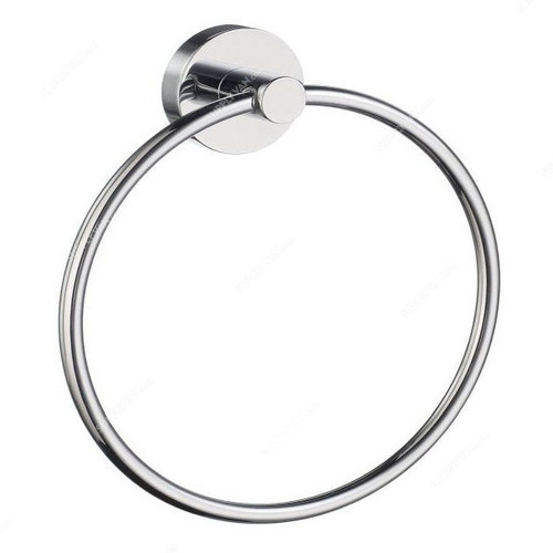 Anbi Towel Ring, ABHOT-8113-SS, Brass, Silver