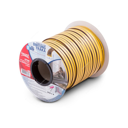 Beorol E Profile Seal Strip, DTEBR, 2x50 Mtrs, Brown