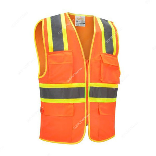 Empiral Safety Vest, E108073607, Twinkle, Orange, 4XL