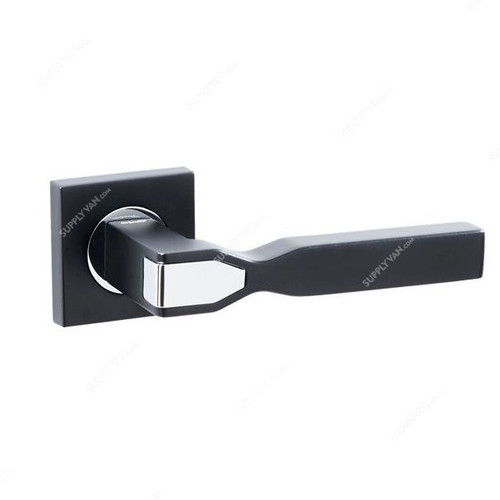 Doganlar Door Handle, Kuantum, Zinc, Matte Black and Chrome