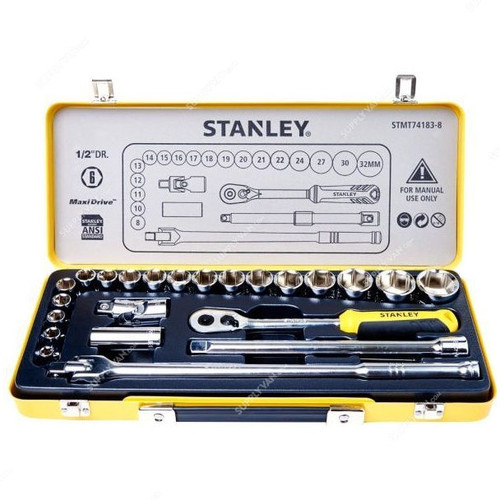 Stanley 6 Point Socket Set, STMT74183-8, 24 Pcs/Set