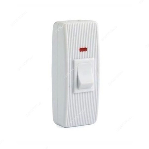 Terminator Hanging Switch With Power Indicator, 5A, White