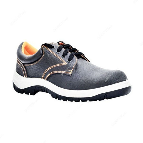 Vaultex Steel Toe Safety Shoe, VH2H, Size45, Black, Low Ankle