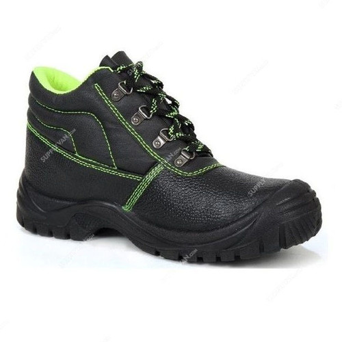 Vaultex Steel Toe Safety Shoes, LEO, Size42, Black, High Ankle
