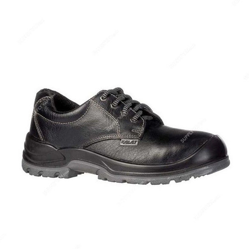 Zalat Steel Toe Safety Shoes, ZEX, Size39, Black, Low Ankle