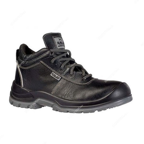Zalat Steel Toe Safety Shoes, ZAK, Size40, Black, High Ankle
