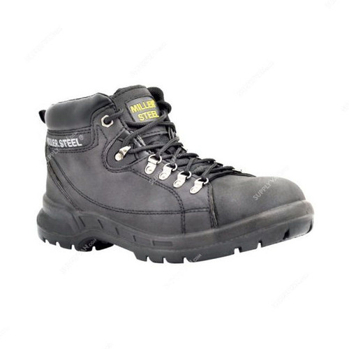 Miller Steel Toe Safety Shoe, MHL, Size38, Black, High Ankle