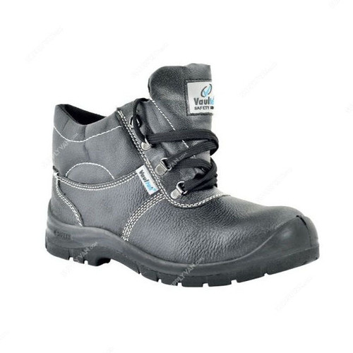 Vaultex Steel Toe Safety Shoes, SG6, Size45, Black, High Ankle