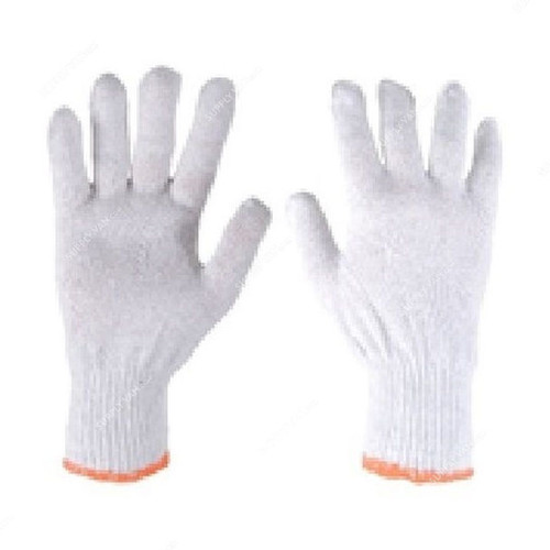Knitted Gloves, MTI, Free Size, Natural White, PK12