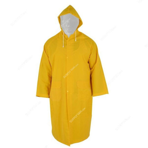 Workland Rain Coat, KWA, PVC/Polyester, L, Yellow