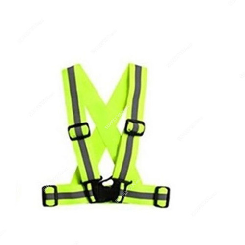 Vaultex Adjustable Cross Belt Safety Vest, ADV, Green