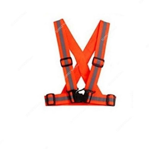 Vaultex Adjustable Cross Belt Safety Vest, ADV, Orange