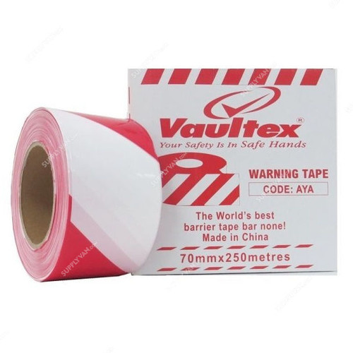 Vaultex Warning Tape, AYA, 70MMx250 Mtrs