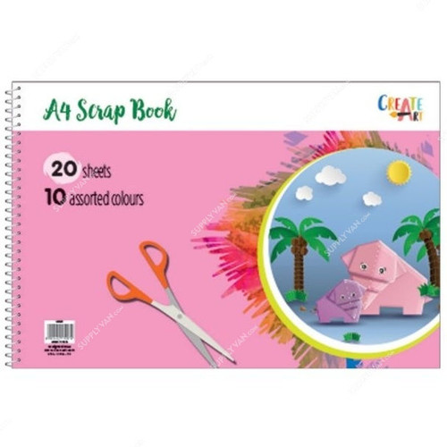 Navneet Scrap Book, NAV85842, A4, 40 Pages, 20 Sheets, Pink