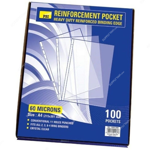 PSI Reinforcement Pocket, PSRP10060, 0.06MM, Clear, PK100