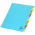 FIS 12 Colors Card Divider, Paper, Plain, 160 GSM, A4, Multicolor