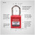 LockD Safety Padlock, KD-P38S, Nylon and Steel, 6 x 38MM, Red