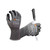 Scudo Cut Level 5 Coating Sandy Nitrile Safety Gloves, SC-4097, L, Grey/Black
