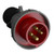 ABB Pin and Sleeve Plug, 332BP6W, 4 Pole, 32A, Red and Grey