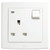 ABB Dual Pole Switch Socket, AC238, PVC, 1 Gang, 13A