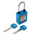 Loto-Lok Three Point Traceability Padlock, 3PTPBKDR40, Nylon and Stainless Steel, 40 x 5MM, Blue