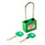 Loto-Lok Three Point Traceability Padlock, 3PTPGKDL80, Nylon and Stainless Steel, 80 x 5MM, Green