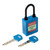 Loto-Lok Three Point Traceability Padlock, 3PTPBKDN40, Nylon, 40 x 5MM, Blue