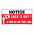 Loto-Lok Lockout Tagout Sticker, RBH-11, Vinyl, Horizontal, 150 x 300MM