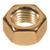 Brass Hex Nut, DIN 934, M6, 100 Pcs/Pack