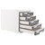 Deli Drawer File Cabinet, E8855, 5 Compartment, 302 x 325MM, Light Grey